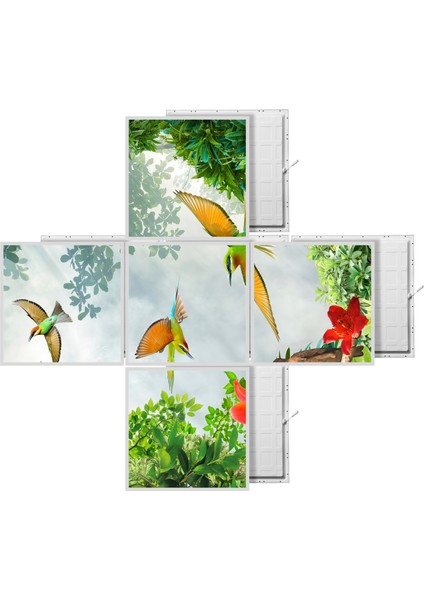 60X60 LED Panel Aydınlatma Desenli 3x3 5 Li Grup Özel Seri 46511462SA