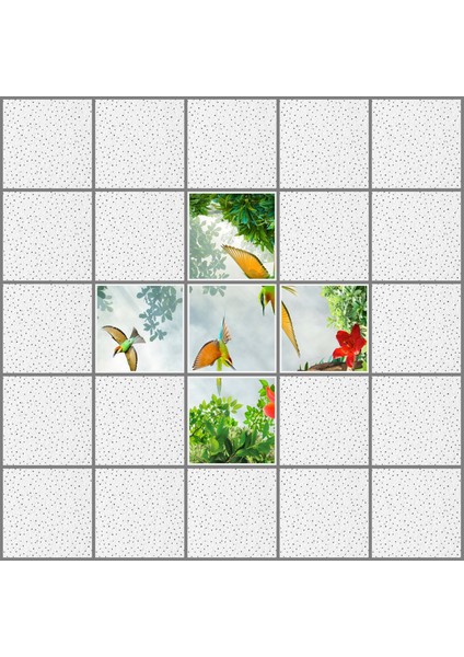 60X60 LED Panel Aydınlatma Desenli 3x3 5 Li Grup Özel Seri 46511462SA