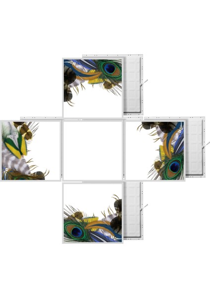 60 x 60 LED Panel Aydınlatma Desenli 3x3 5'li Grup Özel Seri 46511477SA