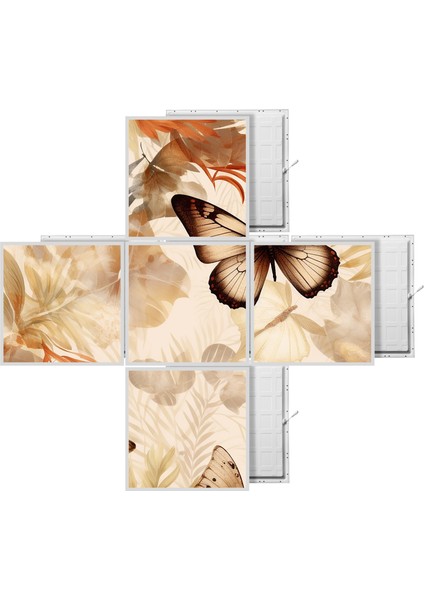 60 x 60 LED Panel Aydınlatma Desenli 3x3 5'li Grup Özel Seri 46511485SA
