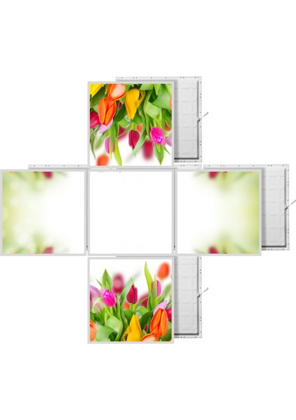 60 x 60 LED Panel Aydınlatma Desenli 3x3 5'li Grup Özel Seri 46511429SA