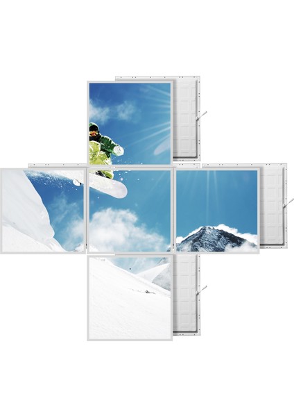 60 x 60 LED Panel Aydınlatma Desenli 3x3 5'li Grup Özel Seri 46511444SA