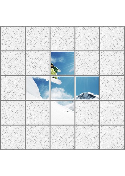 60 x 60 LED Panel Aydınlatma Desenli 3x3 5'li Grup Özel Seri 46511444SA