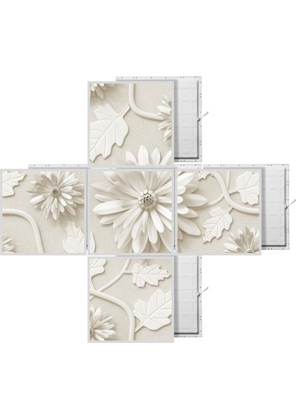 60 x 60 LED Panel Aydınlatma Desenli 3x3 5'li Grup Özel Seri 46511469SA