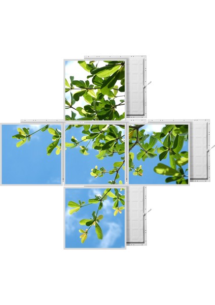 60 x 60 LED Panel Aydınlatma Desenli 3x3 5'li Grup Özel Seri 46511443SA