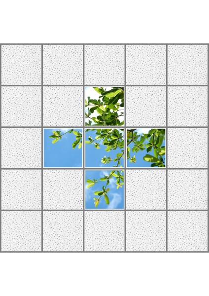 60 x 60 LED Panel Aydınlatma Desenli 3x3 5'li Grup Özel Seri 46511443SA