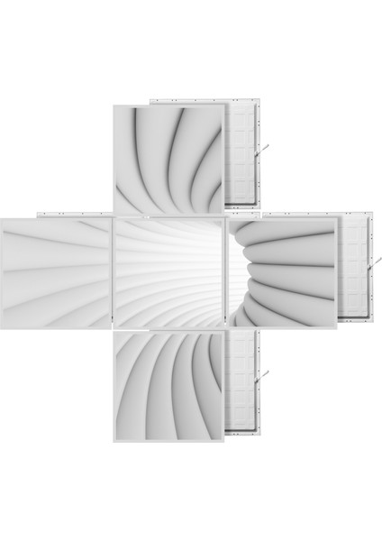 60 x 60 LED Panel Aydınlatma Desenli 3x3 5'li Grup Özel Seri 46511449SA