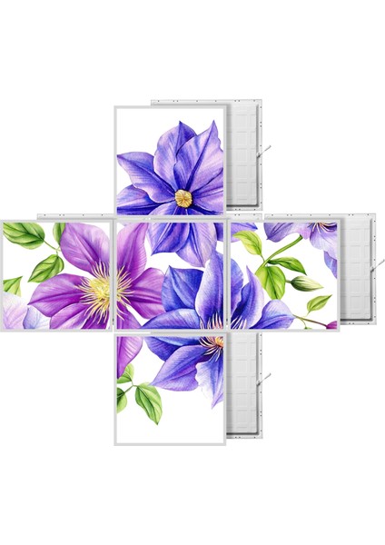 60 x 60 LED Panel Aydınlatma Desenli 3x3 5'li Grup Özel Seri 46511454SA