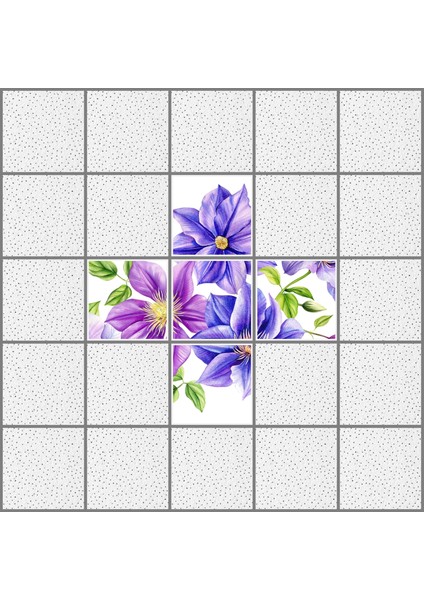 60 x 60 LED Panel Aydınlatma Desenli 3x3 5'li Grup Özel Seri 46511454SA