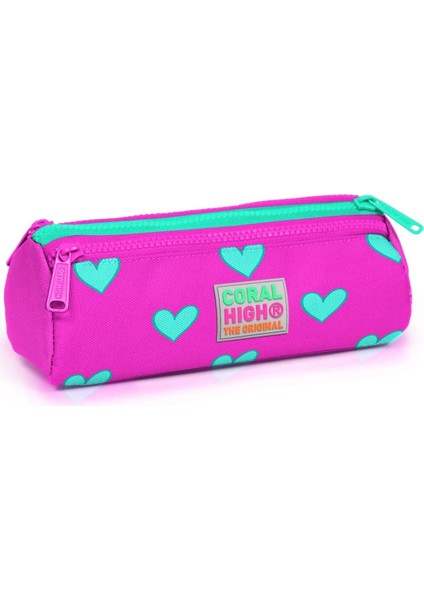 Kids Kalp Desenli Neon Pembe Su Yeşili Dört Bölmeli Okul Sırt Çantası 3SET23113 fiyatları