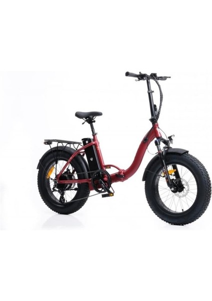 Vonıq-S Eco Fat Bıke Elektrikli Katlanır Bisiklet 42CM Md 20 Jant 7 Vites Dark Red fiyatları