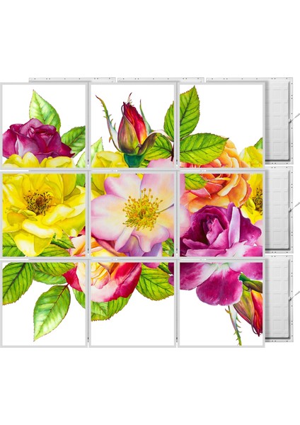 60X60 LED Panel Aydınlatma Desenli 3x3 9 Lu Grup 46510234SA