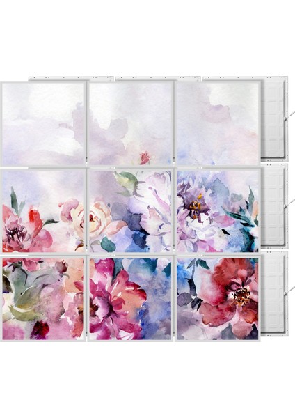 60X60 LED Panel Aydınlatma Desenli 3x3 9 Lu Grup 46510850SA