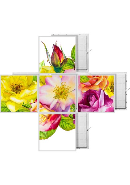 60X60 LED Panel Aydınlatma Desenli 3x3 5 Li Grup Özel Seri 46511427SA