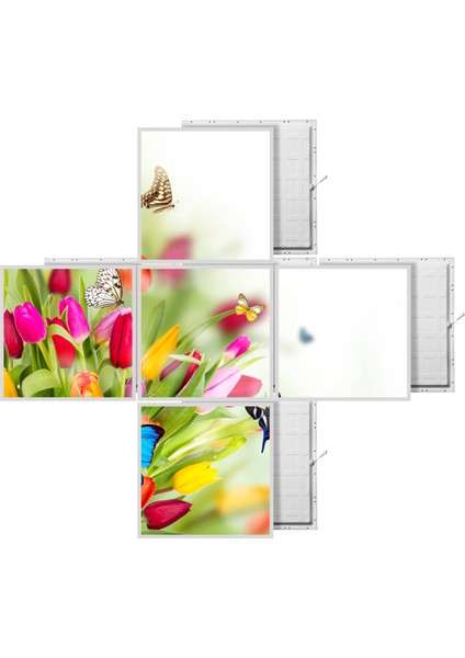 60X60 LED Panel Aydınlatma Desenli 3x3 5 Li Grup Özel Seri 46511428SA