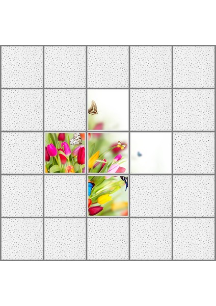 60X60 LED Panel Aydınlatma Desenli 3x3 5 Li Grup Özel Seri 46511428SA
