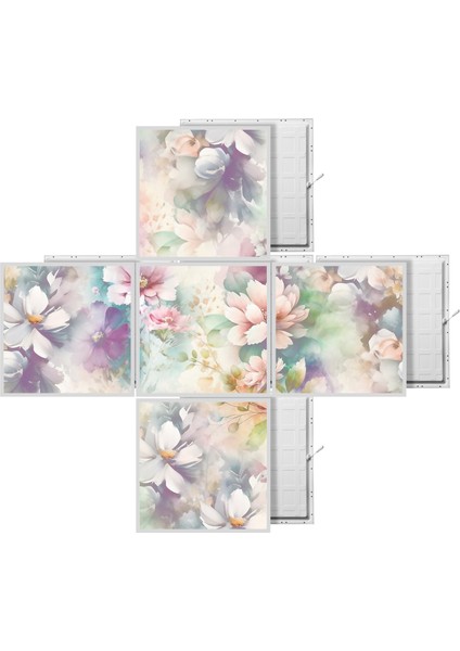 60X60 LED Panel Aydınlatma Desenli 3x3 5 Li Grup Özel Seri 46511456SA