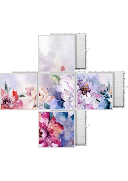 60X60 LED Panel Aydınlatma Desenli 3x3 5 Li Grup Özel Seri 46511467SA