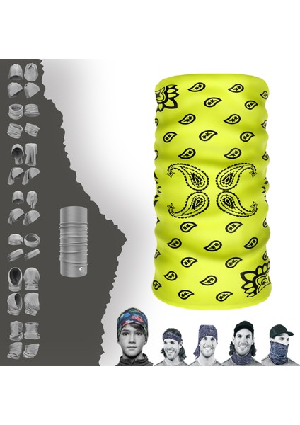 Etnik Damla Desenli "dikişsiz Hafif Ucuz" Baf Boyunluk Bandana Maske