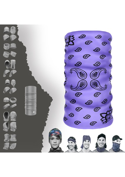 Etnik Damla Desenli "dikişsiz Hafif Ucuz" Baf Boyunluk Bandana Maske