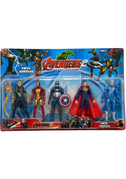 Avengers 2 New Arrival Yenilmezler Ironman Captain Amerika 5'li Figür Seti Işıklı