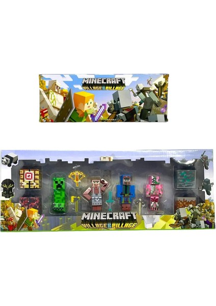 Minecraft Figür Set Minecraft 4 Figürlü Bol Aksesuarlı Set Toplam 12 Parça