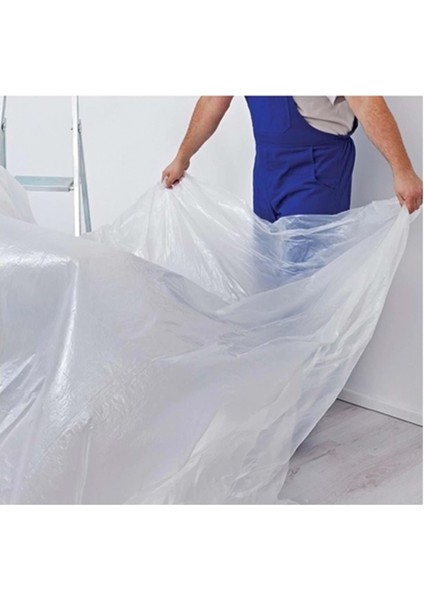 Naylon Tadilat Boya Koruyucu Örtü Poşet Folyo - 4x5 Metre - 20 M2 - 10 Paket