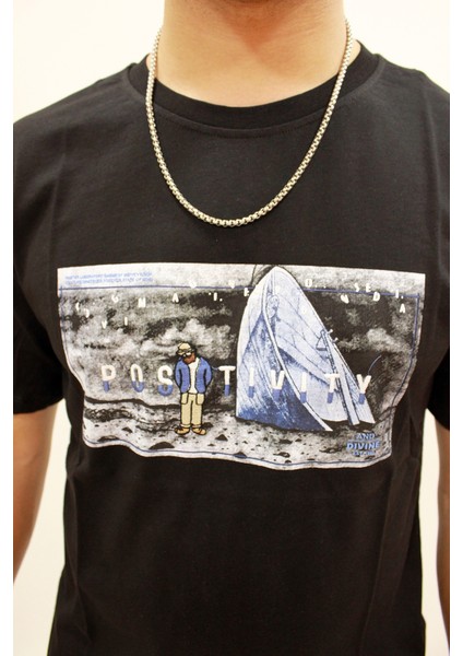 Ets 2270 Baskılı Işleme Detaylı Relax Fit Erkek T-Shirt fırsatları