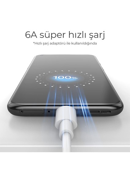 by Deji Samsung Xiaomi Uyumlu Type-C 67w Hızlı Şarj ve Data Kablosu 1.2m