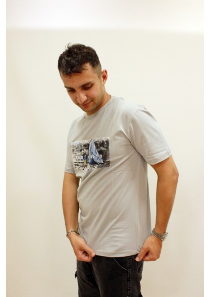 Ets 2270 Baskılı Işleme Detaylı Relax Fit Erkek T-Shirt fiyatları