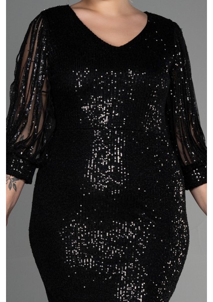 Kısa Pul Payet Büyük Beden Abiye ABK631 modelleri