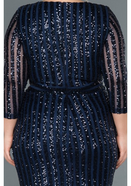 Kapri Kol Yırtmaçlı Pul Payet Büyük Beden Abiye ABU1043 fırsatları