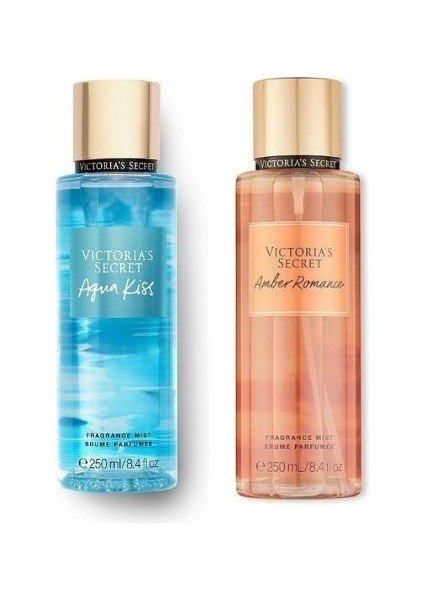 Vıctorıa's Secret Aqua Kiss-Amber Romance Vücut Spreyi Ikili Set