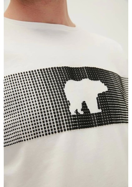 Fancy T-Shirt Off-White Beyaz 3D Baskılı Erkek Tişört indirimleri