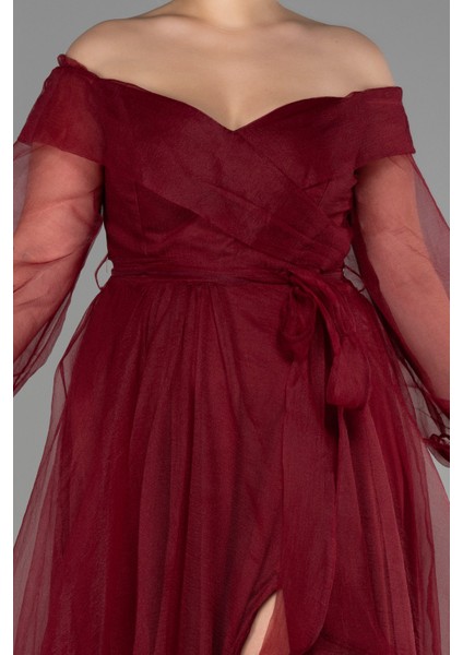 Kayık Yaka Uzun Kol Büyük Beden Abiye ABU1535 modelleri