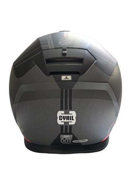 Cyrıl Gecko Sv Nardo Gri Çene Açılır Motosiklet Kaskı
