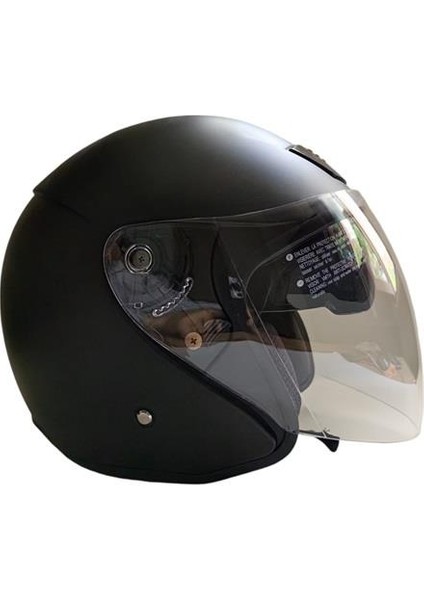 B210 Çenesiz Vizörlü Yazlık Kask Mat Siyah