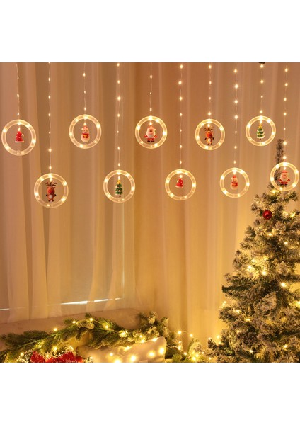 Noel Süsleme Fener Noel Çam Iğneleri Aksesuarları Halka Işık Dize USB Noel Işık Dize Bebek Topu Lamba (Yurt Dışından)
