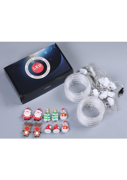 Noel Süsleme Fener Noel Çam Iğneleri Aksesuarları Halka Işık Dize USB Noel Işık Dize Bebek Topu Lamba (Yurt Dışından) fiyatları