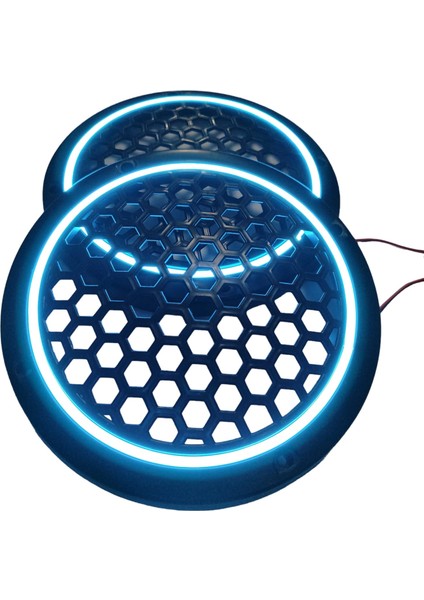 20CM Buz Mavi Neon Ledli Hoparlör Kapağı 2ADET
