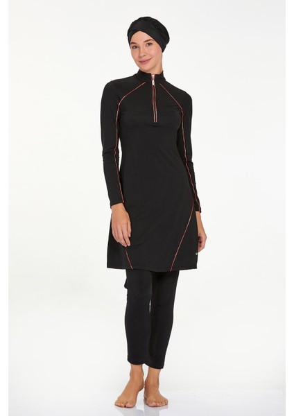 Likralı Tam Kapalı Tesettür Mayo Mıranda 4543 Siyah modelleri