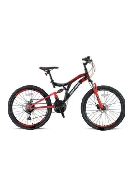 Hunter - 26" Mtb - 21 Vites - M. Disk - Siyah-Kırmızı/beyaz