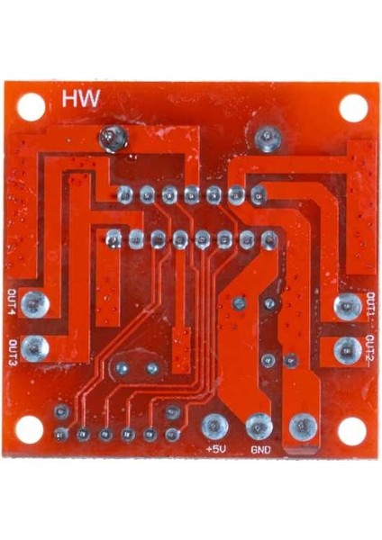 Robotik Hobi Merkezi - L298N Voltaj Regulatörlü Çift Motor Sürücü Kartı(Kırmızı Pcb)