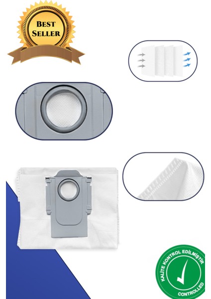 Küche Haus Roborock Toz Torbası Yedek Parça Q5 Pro S7 Maxv Ultra Q8 Max Q8 Max Plus T8 Uyumlu Yedek Parça modelleri