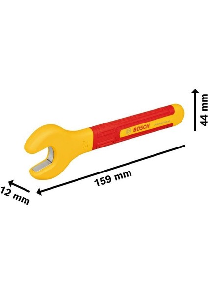 Profesyonel Izoleli 1000 Volt Çatal Ağız Çakma Anahtar 17 mm (1600A02NF2)