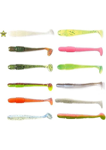 Tioga 3.4'' 8.64CM 6 Adet Silikon Yem