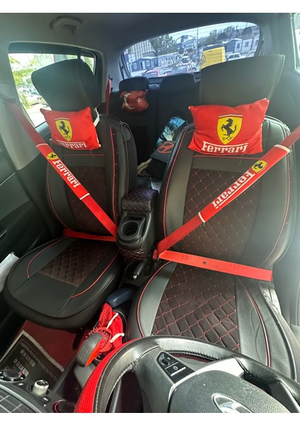 Ferrari Boyun Yastığı Emniyet Kemer Pedi Kırmızı fiyatları