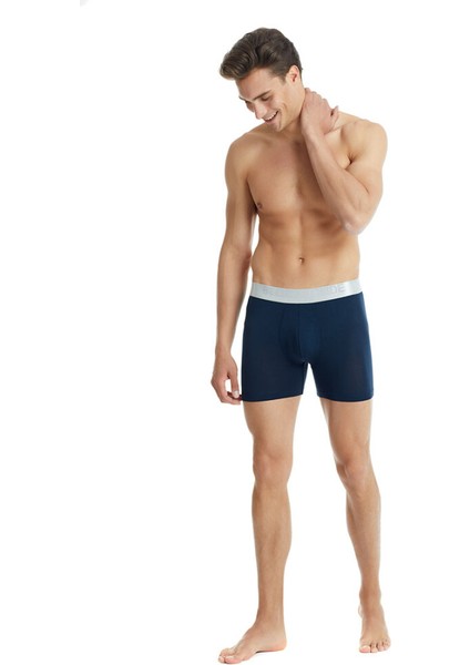 Erkek Modal Elastan Boxer Silver 9303