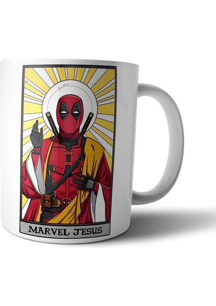 Deadpool Marvel Jesus Kupa Bardak Model 1