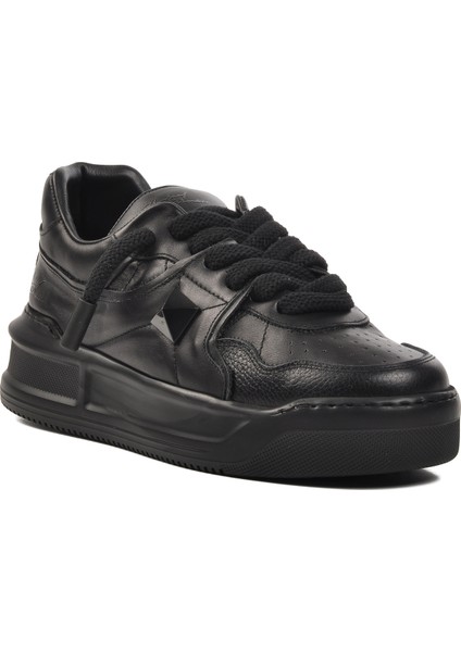 Premium 1306 Siyah Cilt Erkek Sneaker modelleri